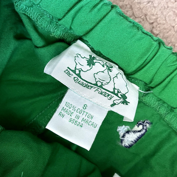 Vintage Green The Quacker Factory Whale Print Pants S - Picture 7 of 7